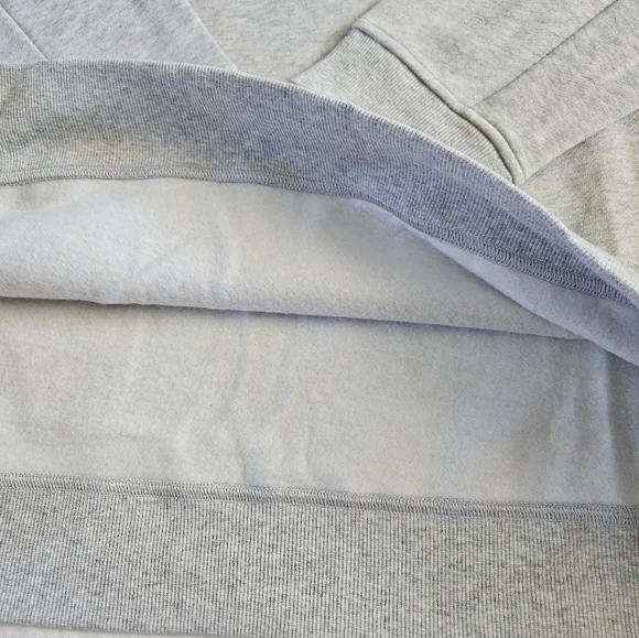 Lululemon Classic-Fit Fleece Crew Sweater Heather Grey HCUG/WHT Men's Size XXL - Picture 3 of 7